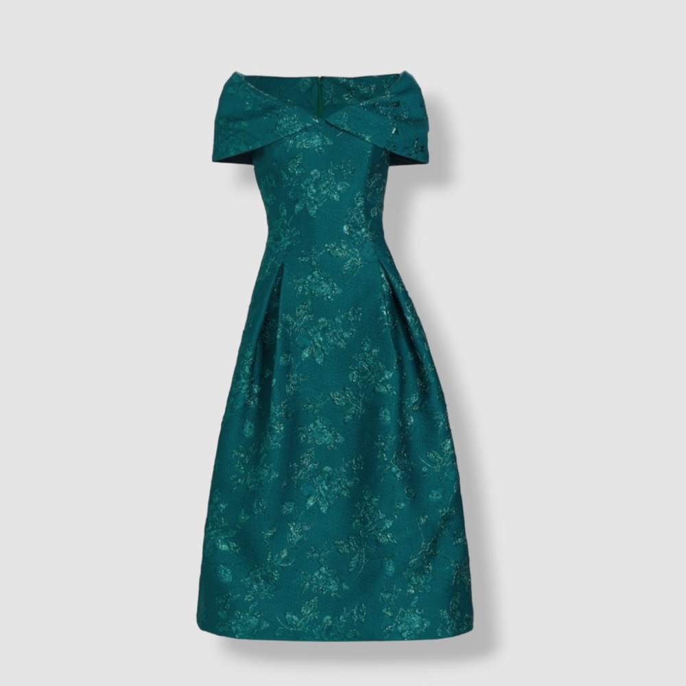 Teri Jon Floral jacquard dress